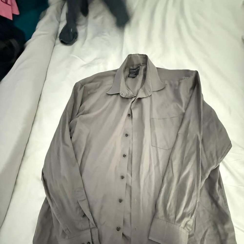 Covington Gray Long Sleeve Button-Up Shirt